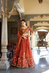 Lnb1427 Rangoli Silk Sequins And Thread Embroidery Work Lehenga With Blouse Dupatta Bulk Orders In India